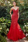 Andrea Leo 3D Floral Beaded Mermaid Gown A1201