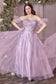 Cinderella Divine APPLIQUE STRAPLESS GOWN CD0191