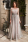 Cinderella Divine - Long Sleeve A-Line Gown Purple Grey Style# B701