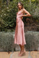 Cinderella Divine - Slim Fit Satin Midi Dress  Style #BD103