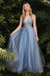 Cinderella Divine BEADED LONG TULLE DRESS CD0154