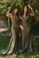 Cinderella Divine - Fitted Long Sleeve Stretch Jersey Gown  - CD0168