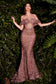 Cinderella Divine - Off the Shoulder Sequin Gown Style #CD985