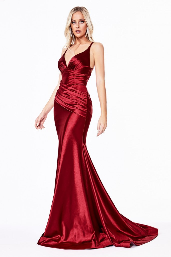 Cinderella Divine - Fitted Satin Mermaid Gown Style# CH236