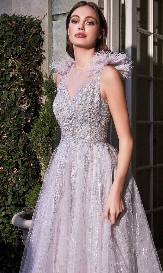 Cinderella Divine - Feather Layered Tulle A-Line Dress  Style #B704