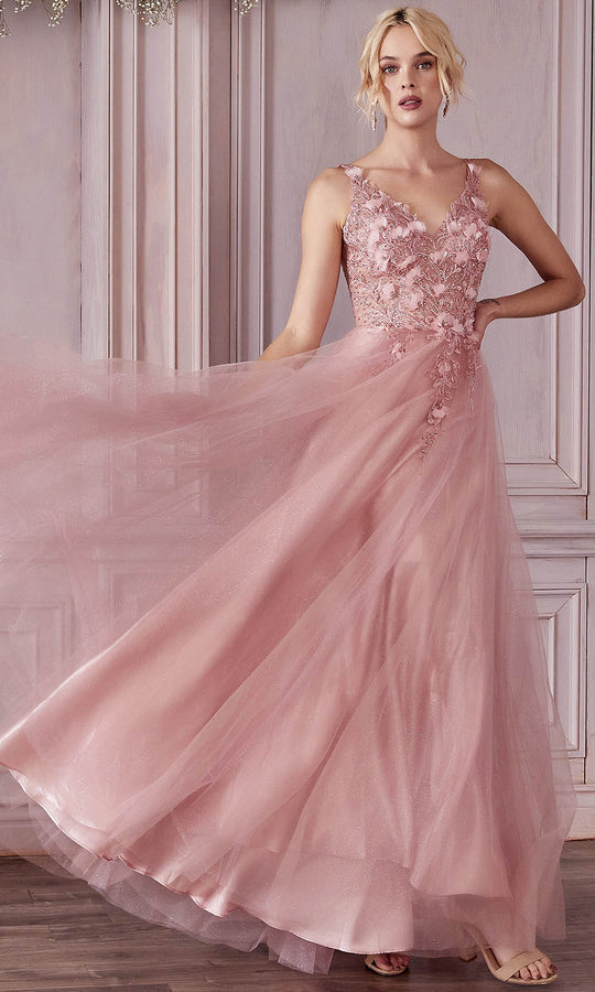 Cinderella Divine - Lace Floral A-Line Dress CD0181