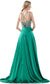 Colors Fully Beaded Romper with Satin Overskirt ultra-glamorous chic Dress 2604