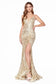 Cinderella Divine - Gold Glitter Mermaid Dress #CR844