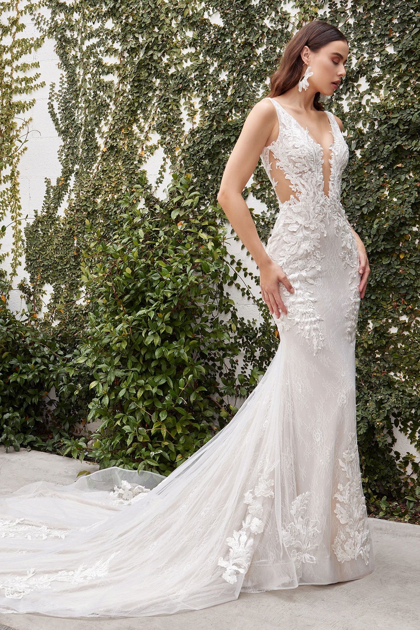 Andrea Leo - Avery Lace Wedding Gown with Trail  Style #A1072W