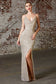 Cinderella Divine FITTED SEQUIN COWL GOWN CF199