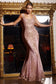 Cinderella Divine - Fitted Embellished Sheath Gown J814