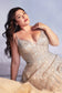 Cinderella Divine LONG BEADED TULLE DRESS CD940