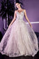 Cinderella Divine LONG BEADED TULLE DRESS CD940