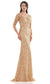 Marsoni by Colors Embroidered Lace Trumpet unbeatable Dress MV1117