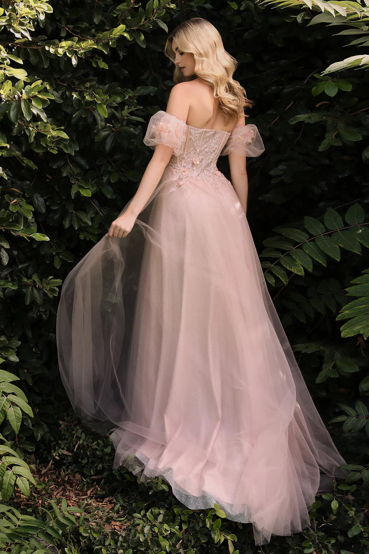 Strapless Off The Shoulder Ball Gown Wedding Dress With 3D Florals