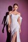 Cinderella Divine - Strech Satin off the Shoulder White Bridal Gown CD944W